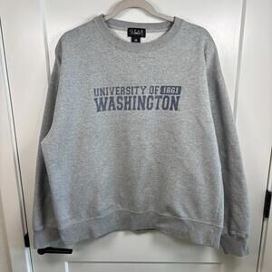 Vintage University Of Washington Huskies Sweatshirt Mens Size M Oversized Grey